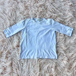 Vintage Liz Claiborne  3/4 sleeve white top